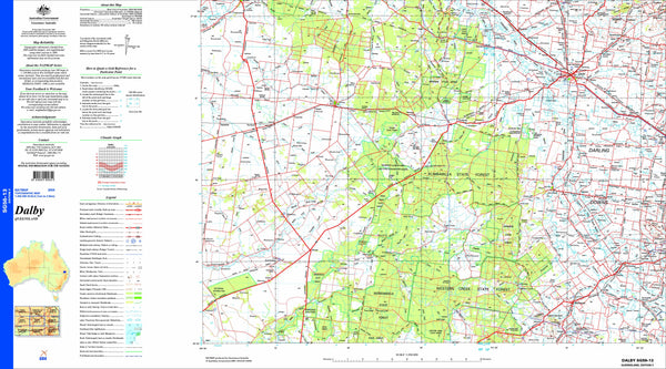 Dalby SG56-13 Topographic Map 1:250k