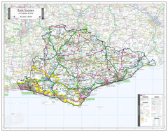 County Map of East Sussex 940 x 740mm