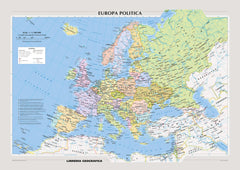 Europe Political Wall Map in Italian 1297 x 920mm