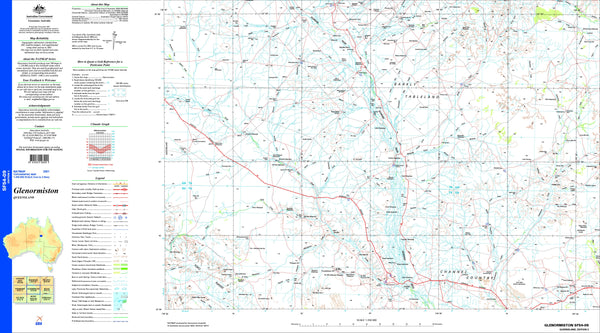 Glenormiston SF54-09 Topographic Map 1:250k