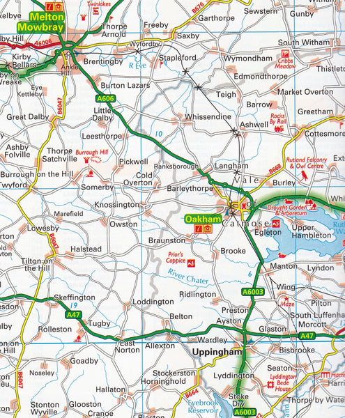 Midlands AA Map, Buy Map of Britain - Mapworld