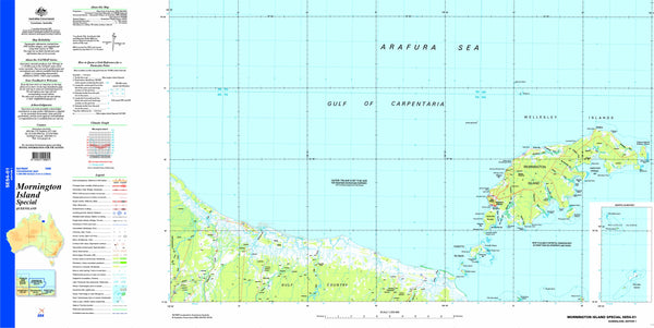 Mornington Island Special SE54-01 Topographic Map 1:250k