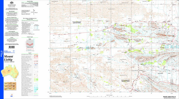 Mount Liebig SF52-16 Topographic Map 1:250k