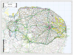 County Map of Norfolk 1060 x 800mm