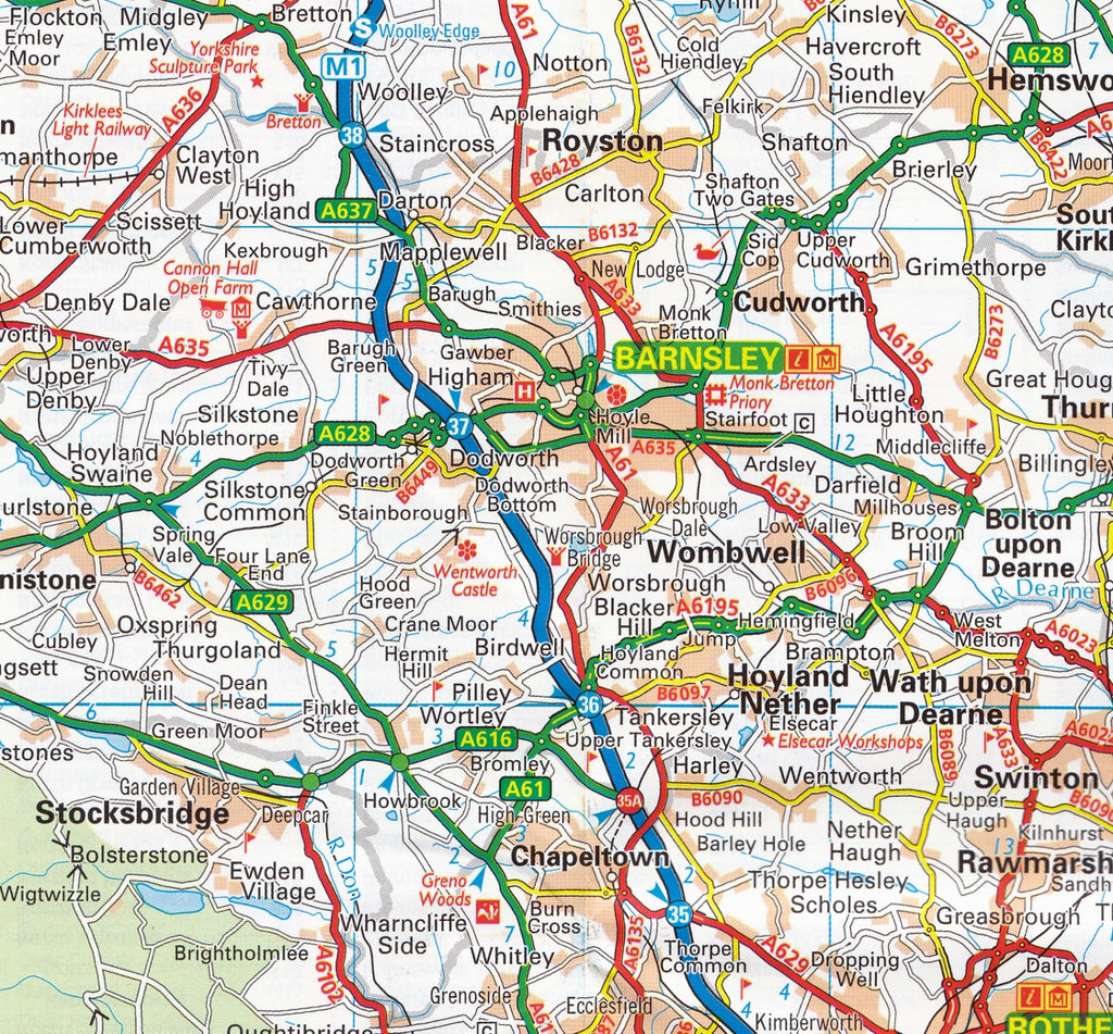 Northern England AA Map, Buy Map of Britain - Mapworld
