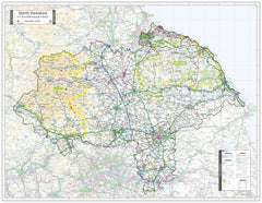 County Map of North Yorkshire 1160 x 900mm