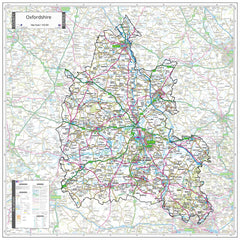 County Map of Oxfordshire 900 x 900mm