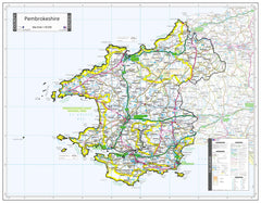 County Map of Pembrokeshire 900 x 700mm