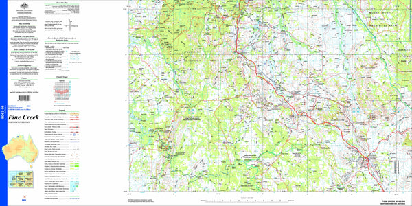 Pine Creek SD52-08 Topographic Map 1:250k