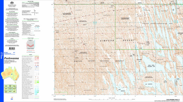 Poolowanna SG53-12 Topographic Map 1:250k