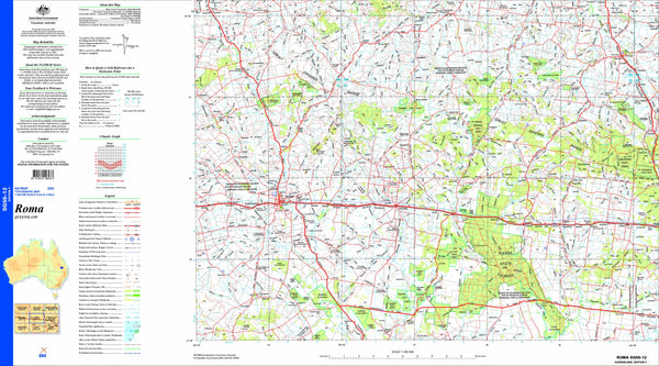 Roma SG55-12 Topographic Map 1:250k