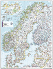 Scandinavia Atlas of the World, 11th Edition, National Geographic Wall Map