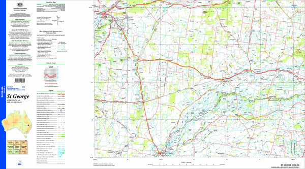 St George SH55-04 Topographic Map 1:250k