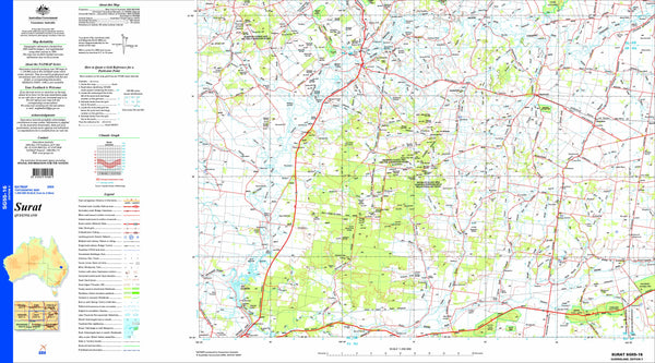 Surat SG55-16 Topographic Map 1:250k