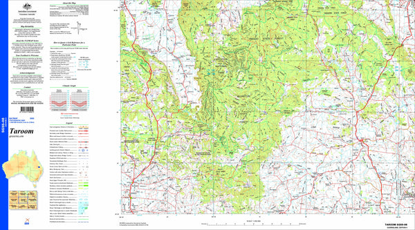 Taroom SG55-08 Topographic Map 1:250k