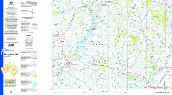 Thargomindah SG54-16 Topographic Map 1:250k