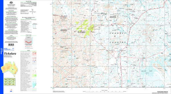 Tickalara SH54-03 Topographic Map 1:250k