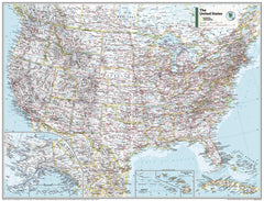 United States Political Atlas of the World, 11th Edition, National Geographic Wall Map