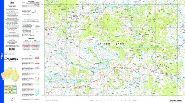 Urapunga SD53-10 Topographic Map 1:250k