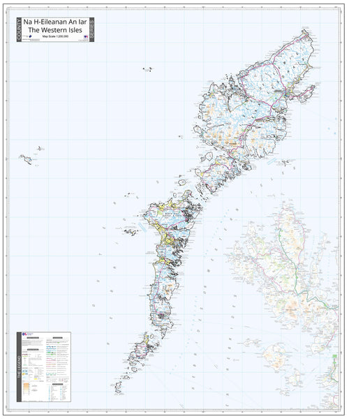 County Map of Western Isles 900 x 1080mm