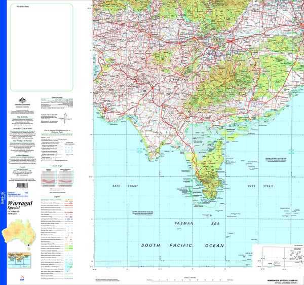 Warragul Special SJ55-10 Topographic Map 1:250k