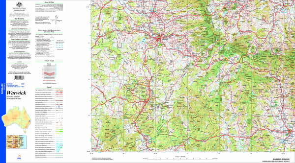 Warwick SH56-02 Topographic Map 1:250k