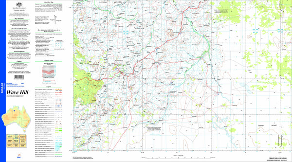 Wave Hill SE52-08 Topographic Map 1:250k