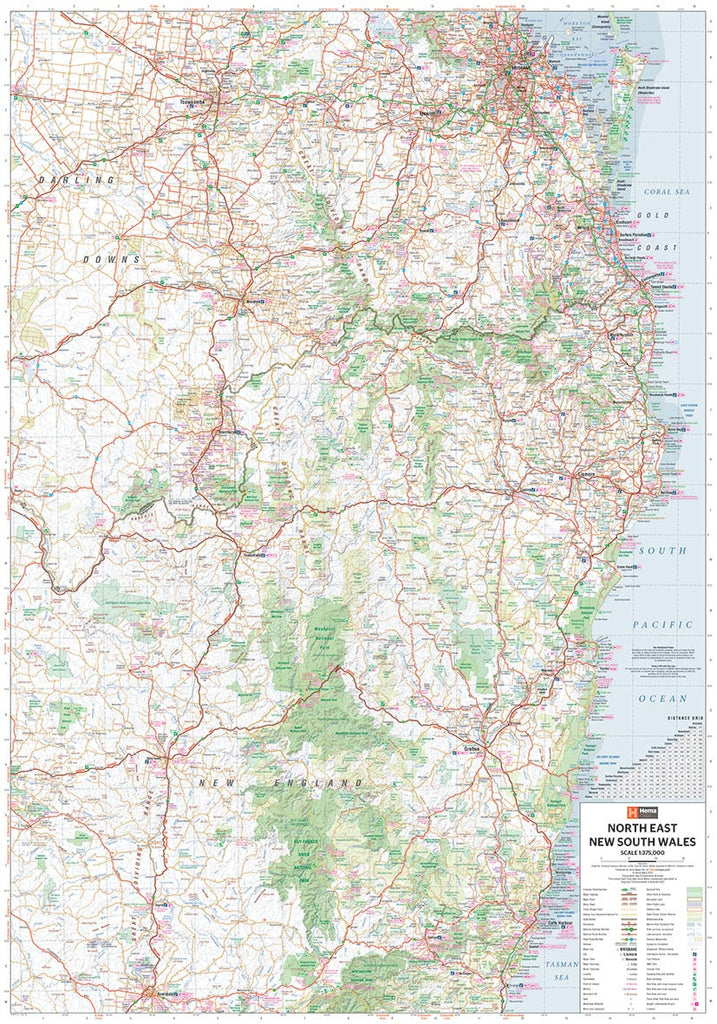 North East New South Wales Hema Map, Buy Map of North East New South ...