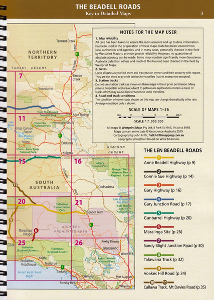 Buy The Beadell Roads Atlas & Guide Westprint - Mapworld