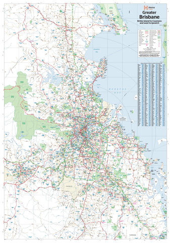 Brisbane & Queensland Postcode Map, Buy Postcode Map of Brisbane - Mapworld