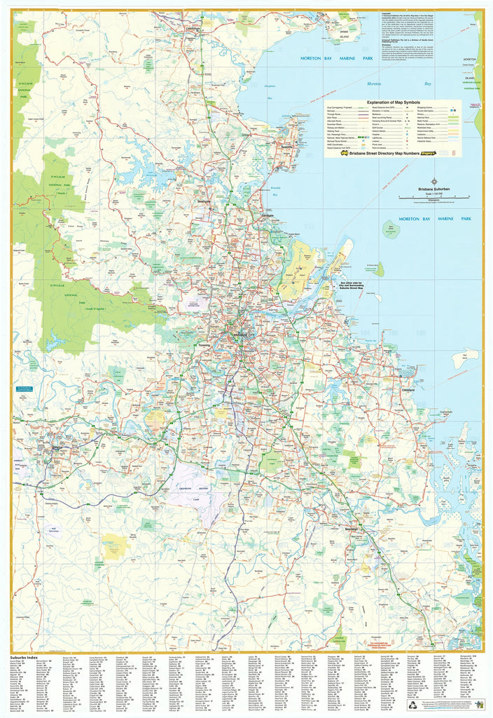 Buy Brisbane UBD wall map - Mapworld