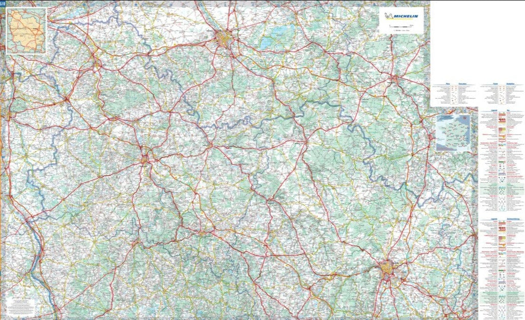 Burgundy 519 France Michelin Map Buy Map Of Burgundy Mapworld 2771