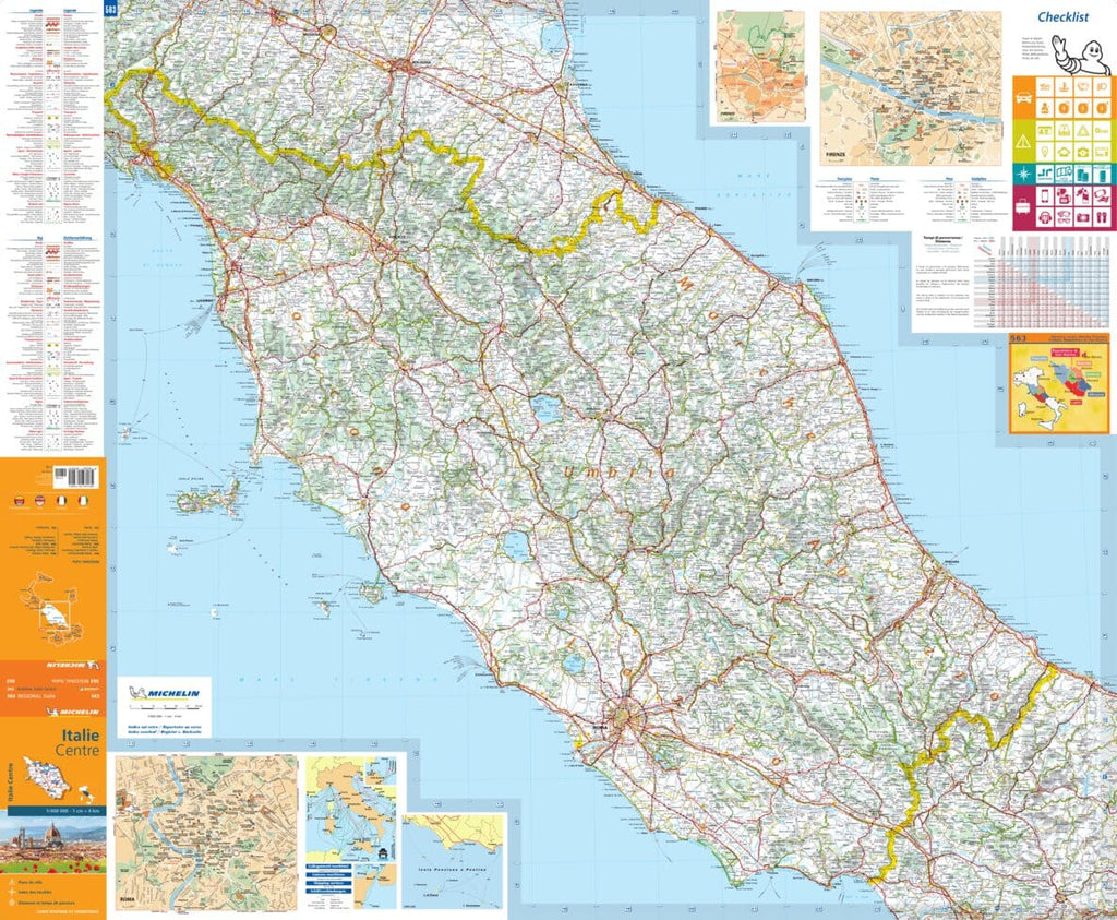 Italy Central Michelin Map, Buy Map of Italy - Mapworld