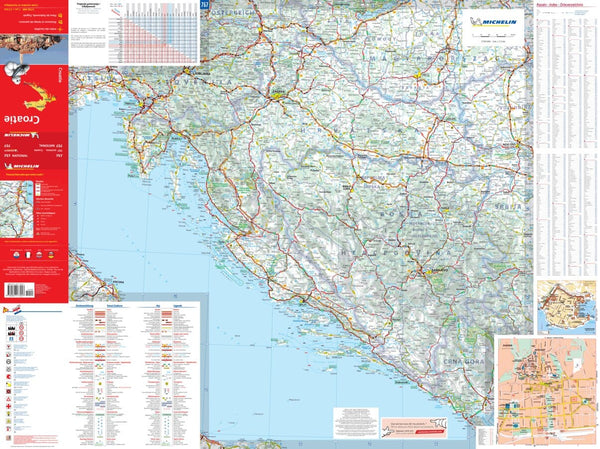 Slovenia CroatiMichelin Map, Buy Map of Croatia Bosnia - Mapworld