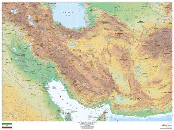 Iran Wall Map 1219 x 914mm