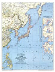 Japan and Adjacent Regions of Asia and the Pacific Ocean - Published 1944 by National Geographic