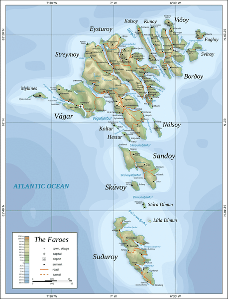 Faroe Islands Wall Map