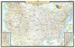 Historical Map of the United States - Published 1953 by National Geographic