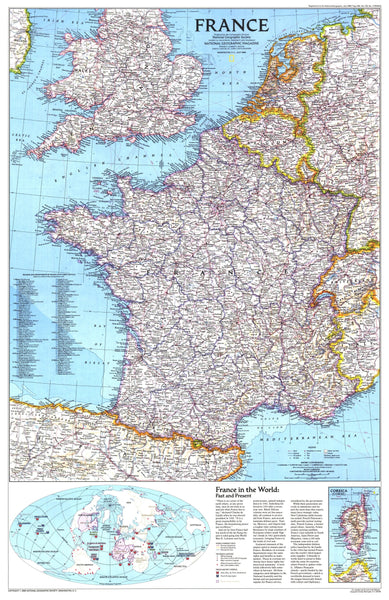 France 1989 National Geographic | Shop Mapworld