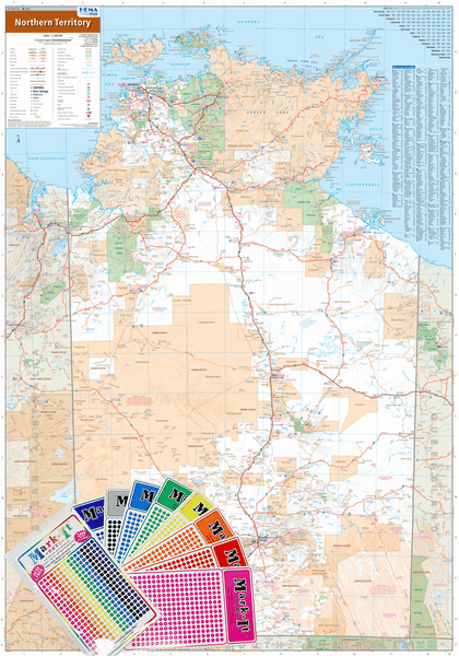 Northern Territory Hema State Laminated, Buy Wall Map of Northern ...