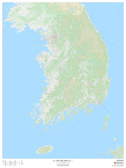 South Korea Wall Map 914 x 1219mm