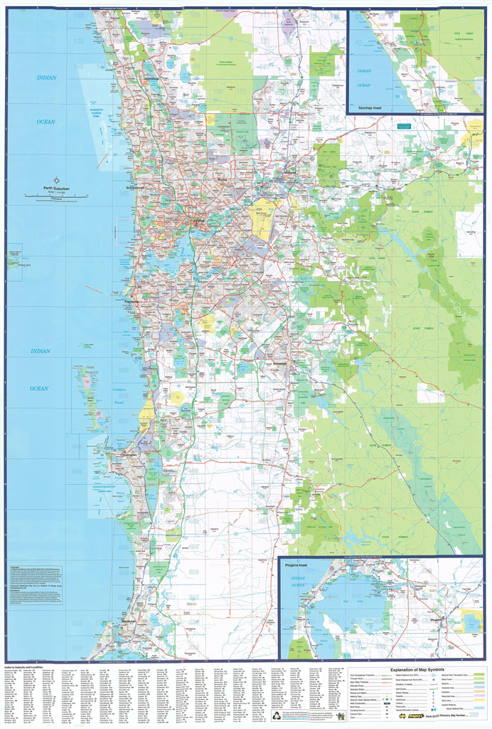 Buy Perth UBD Laminated Wall Map | Mapworld