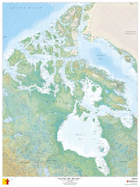 Nunavut Wall Map 610 x 914mm