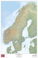 Norway Wall Map 610 x 914mm