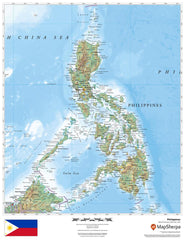 Philippines Wall Map 432 x 559mm