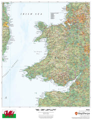 Wales Wall Map 432 x 559mm