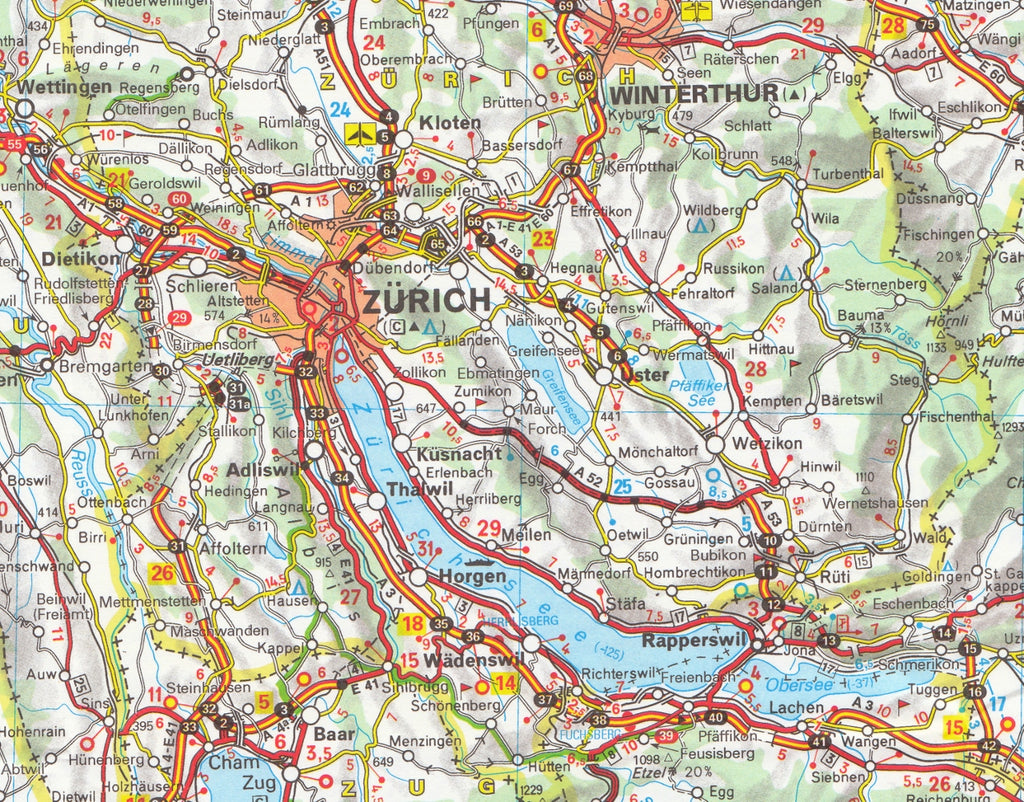 Switzerland Michelin Map, Buy Maps of Switzerland - Mapworld