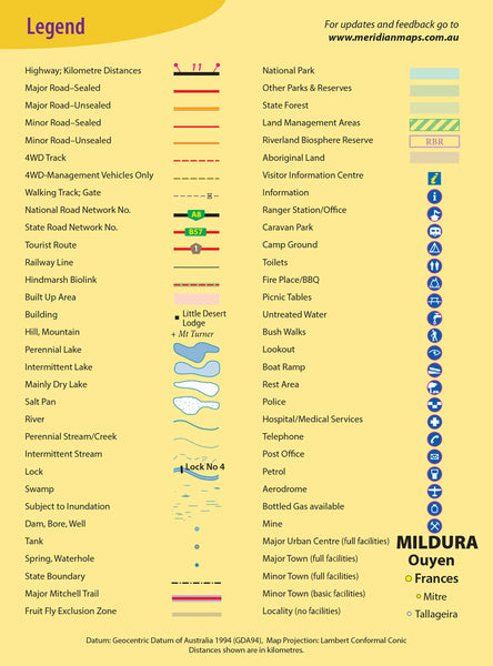 Victoria's Deserts 4WD Map, buy map of Victoria's Deserts - Mapworld