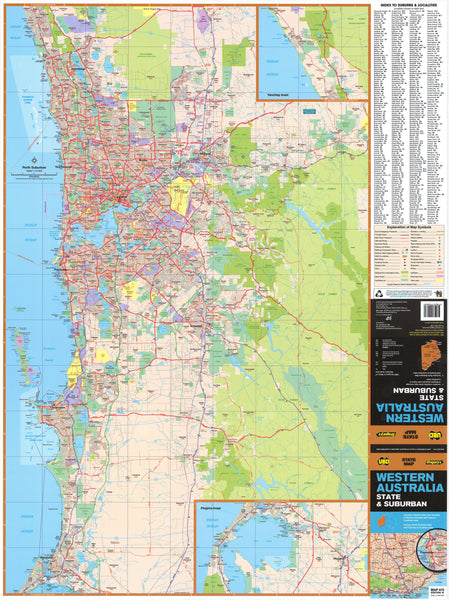 Buy Western Australia UBD Laminated Wall Map - Mapworld