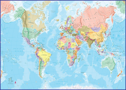 World Maps International 1:20 million Supermap - Mapworld